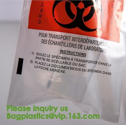 El Biohazard apto para el autoclave del laboratorio empaqueta el espécimen del Biohazard de la pared del grado médico tres