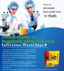 El Biohazard apto para el autoclave impermeable empaqueta la basura industrial de la bolsa del documento biodegradable