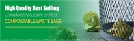 Bolso de basura abonable disponible biodegradable del 100%, bolso de basura plano abonable de la cocina del trazador de líneas biodegradable del compartimiento en Rol