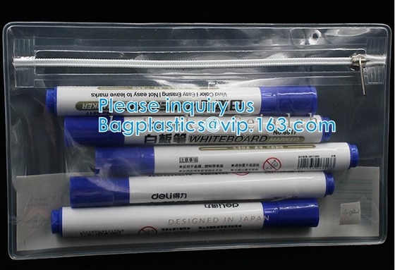 Envase de plástico seleccionado por las muchachas para el bolso de la cremallera de los cosméticos con el resbalador, cepillo de dientes cosmético b de los bolsos de la cremallera de los bolsos de Zip lockkk