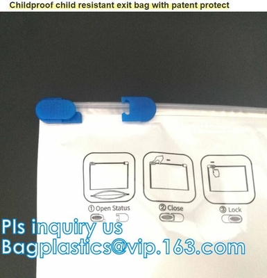 Bolso resistente C médica del niño de los bolsos de la prueba del olor una n n bolsas inferiores planas de b i s Zip lockkk de un Zip lockkk del bolso