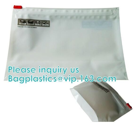 El polvo del té de la bolsa de la infusión de hierbas de la bolsa del Biohazard se levanta el bolso con la cremallera, bolsa de la medicina herbaria con Zip lockkk