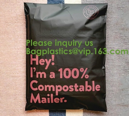Mensajero de envío postal Bags del Uno mismo-sello de la prenda impermeable del bolso de maíz del almidón del correo del bolso del sobre biodegradable abonable de Eco