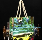 Pvc reutilizable Tote Bags de la moda de los bolsos que hacen compras del viaje del Pvc del lazo de la manija del comprador práctico biodegradable de las mujeres