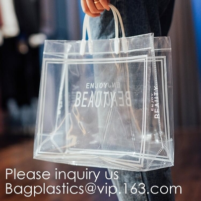 Bolsos de empaquetado de la ropa abonable biodegradable de la joyería con los bolsos del regalo del caramelo del banquete de boda de la Navidad de la manija