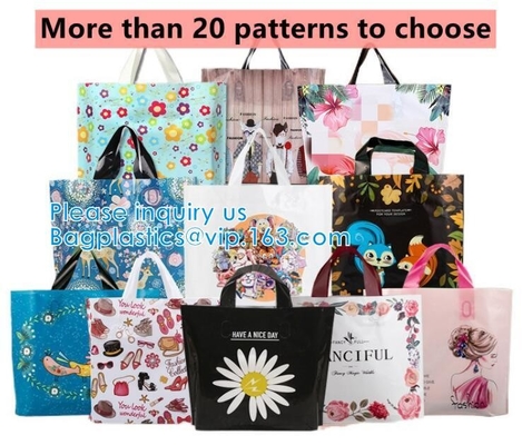 Bolsos de empaquetado de la ropa abonable biodegradable de la joyería con los bolsos del regalo del caramelo del banquete de boda de la Navidad de la manija
