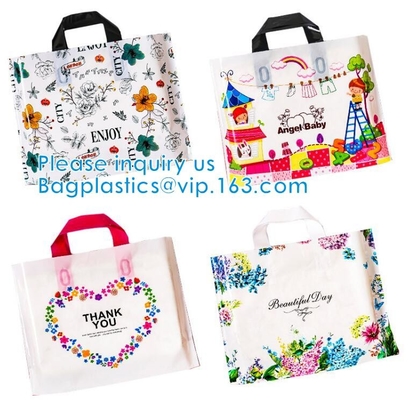 Bolsos de empaquetado de la ropa abonable biodegradable de la joyería con los bolsos del regalo del caramelo del banquete de boda de la Navidad de la manija