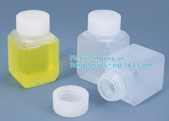 Las botellas plásticas químicas del polvo de la Ancho-boca de la botella del cuadrado seco químico de la botella reactiva sacuden con pequeña bioquímica de las tapas