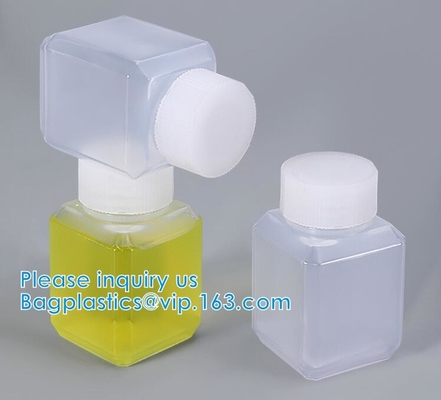 Las botellas plásticas químicas del polvo de la Ancho-boca de la botella del cuadrado seco químico de la botella reactiva sacuden con pequeña bioquímica de las tapas