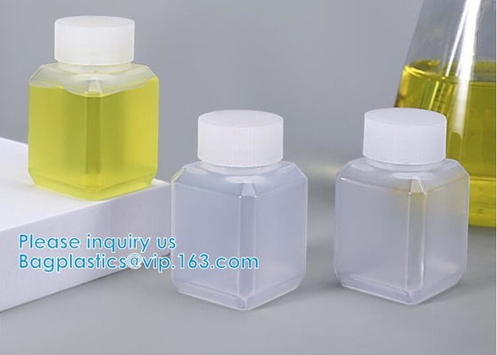 Las botellas plásticas químicas del polvo de la Ancho-boca de la botella del cuadrado seco químico de la botella reactiva sacuden con pequeña bioquímica de las tapas
