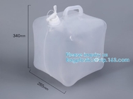 bolso plástico de 10l 20l Cubitainer en caja sin el cubo líquido del cuadrado del agua plegable de Jerry Can With Holes Tap de la manija