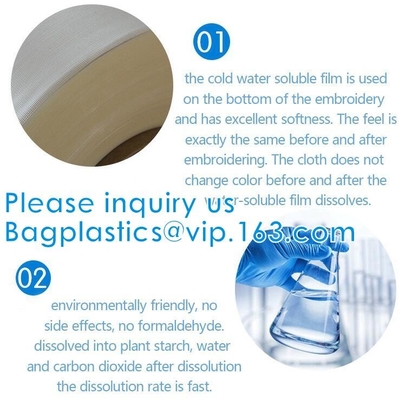 Película grabada en relieve Demoulding prostética de PVA, película biodegradable transparente de la película soluble de Pva, película soluble de mármol de PVA