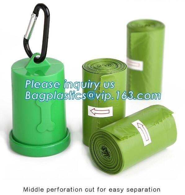 Bolso degradable de Cat Clean Up Refill Garbage del perro de los bolsos del impulso de la basura del animal doméstico, bolsos de limpieza Biodegradabl del perro al aire libre del bolso de la basura del animal doméstico