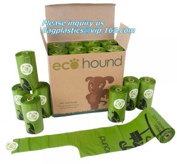 La basura plástica del impulso inútil abonable de Logo Printed Colorful Pet Dog empaqueta el 100% biodegradable, perro certificado inútil cero Po