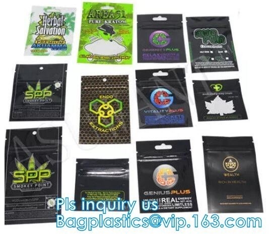 La salida resistente del niño impermeabiliza las bolsas de plástico de Mylar que empaquetan con la cremallera, bolso resistente plástico de las hierbas de Zip lockkk de la prueba del niño, Zi