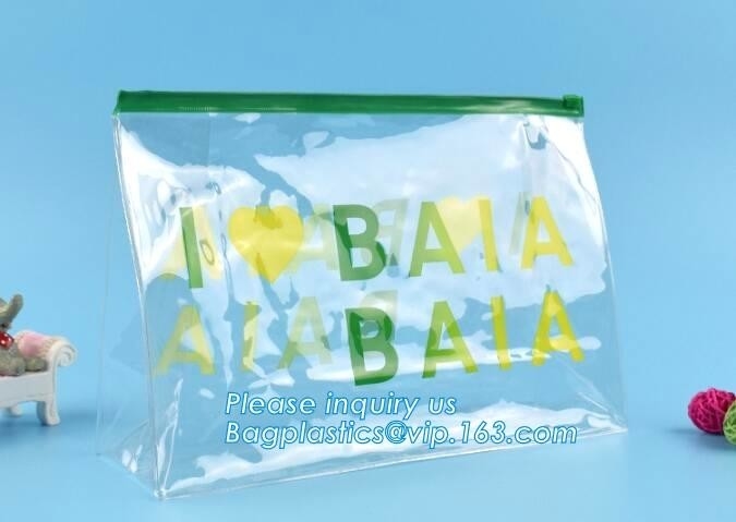 La cremallera del resbalador del OEM empaqueta el vinilo claro Zip lockkk de la bolsa/la manga de la tarjeta del bolso del jefe de la almohada