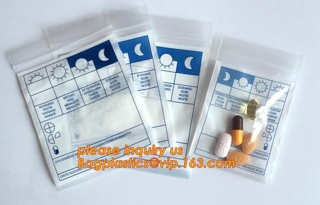 Bolso del espécimen del laboratorio del grado médico, bolso médico del espécimen del bolso Zip-lock del Biohazard, bolsos reconectables con el Biohazard Symbo