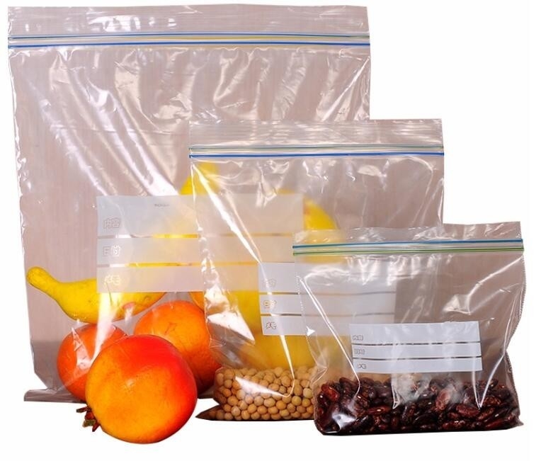 El bolso de la ubicación de la cremallera de la pista doble hizo del material de la categoría alimenticia para el embalaje de la manzana, bolso de la manzana de la cremallera de la pista doble, almacenamiento del galón