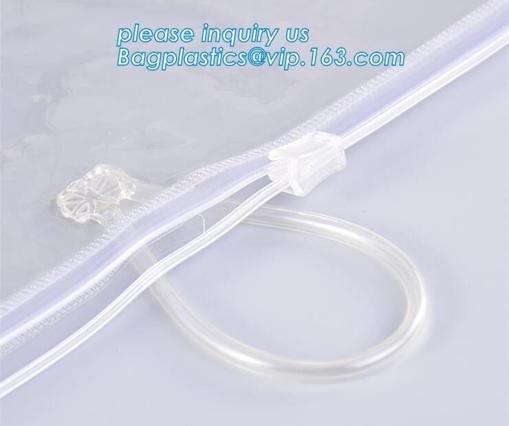 Bolso del resbalador de Eco de la cremallera del traje de baño polivinílico transparente abonable biodegradable amistoso del bolso/paquete de empaquetado del verde del bolso del bikini