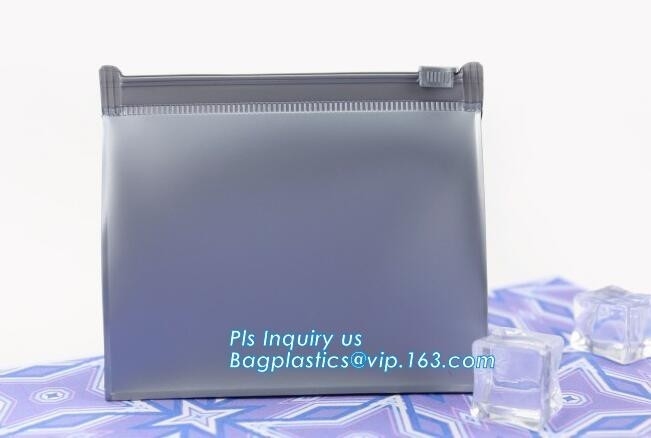 bolsos cosméticos claros modificados para requisitos particulares impermeables del pvc de la impresión del bolso del resbalador del pvc del bolso de la cremallera del artículo de tocador del vinilo, Pvc claro reutilizable Cosmeti