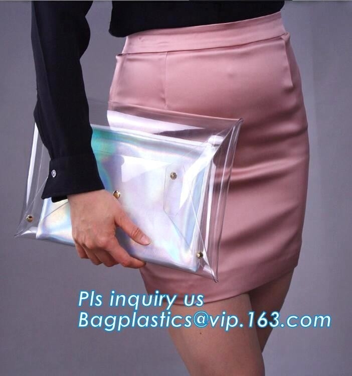 Bolso de tarde noble del bolso de embrague del PVC del laser, bolso de embrague plástico del bolso de la cartera del camuflaje del PVC, SE del bolso del bolso de embrague del silicón del PVC