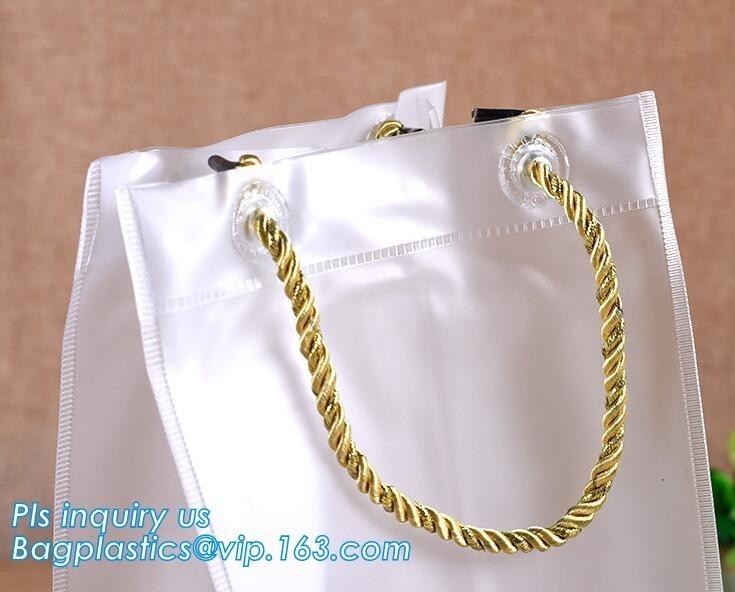 Bolso de hielo grueso de bolsos más desapasibles del regalo del bolso del refrigerador de vino del PVC, hielo resistente plástico durable de la botella de vino del refrigerador del refrigerador de agua del pvc