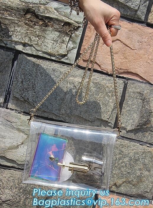 las mini muchachas claras del pvc llevan a hombros el bolso largo de la tira, bolso dulce Jelly Transparent clara, bolso Tote Chic Be de la mujer del PVC