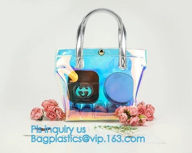 bolso de encargo del maquillaje de la bolsa cosmética, mujeres a granel portátiles bolso, cremallera clara impermeable co de las cajas del filtro del maquillaje del viaje del viaje