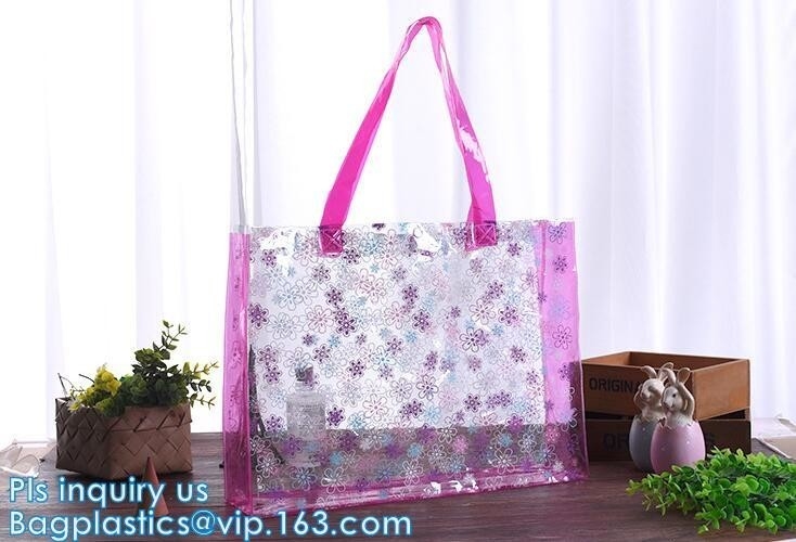 bolso inflable de la playa del hombro del pvc, bolso transparente del hombro del lazo del PVC, bolsa de Tote Shoulder Bag With Inner de la playa