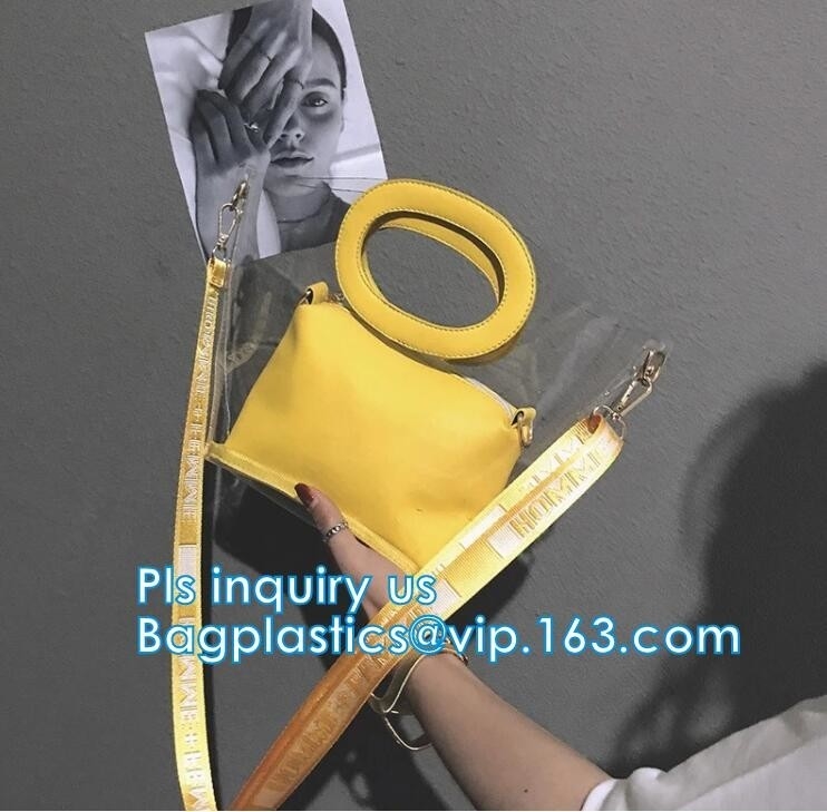 bolso impermeable del paquete de la playa de la PU de la bolsa de asas, bolso colorido para la mujer, bolso de la PU del PVC de las mujeres del bolso de la playa con el dispositivo de protección en caso de volcamiento del algodón