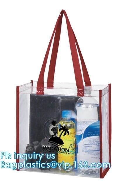 El cosmético a granel del pvc de la manija empaqueta el bolso claro del pvc del mini bolso cosmético del pvc, bolso de la manija del tubo del pvc con el cierre del botón, manija B del PVC
