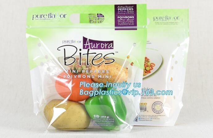 la fruta fresca PP de la buena contracción empaqueta, bolso del almacenamiento de Zip lockkk del resbalador para la fruta, bolso de la uva del bolso de la cremallera del resbalador para la fruta y veget