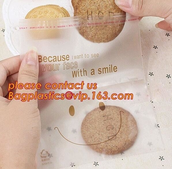 Bolsos de empaquetado de la diversa de los estilos de la Navidad de Santa Claus de los alces galleta auta-adhesivo del muñeco de nieve para la Navidad del bocado de las galletas