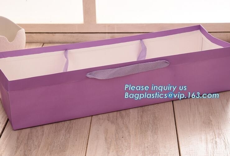 Las flores florales del hibisco diseñan los bolsos de ultramarinos de papel de las compras de la manija de la cinta de las bolsas para la boda, flor laminada papel