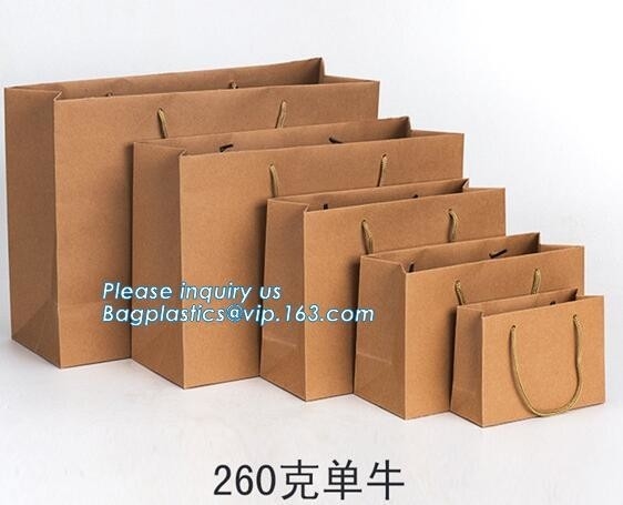 La aduana blanca de lujo Kraft del diseño recicla la bolsa de papel de la bolsa que hace compras Kraft, manija disponible Pape de Kraft de la máquina de papel