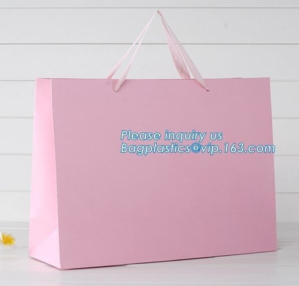 Paquete de papel muy fuerte y de lujo de 50, bolsa del papel de la manija de la ropa, bolsas de la bolsa del regalo/de papel de lujo para Reino Unido
