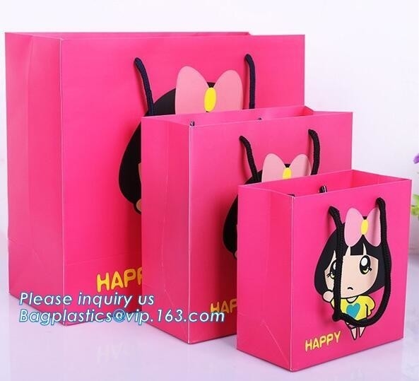 Aduana de la moda que imprime la bolsa de papel de lujo del portador de las compras del regalo con su propio Logo Print, leat torcido fuerte del negro de la manija
