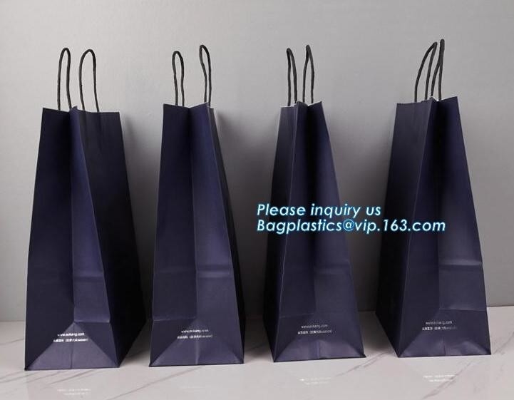 Bolsos de lujo del regalo del favor el casarse de papel, bolsa de papel, bolso con las manijas, bolsa del partido del logotipo para el bolso de nylon que hace compras FO