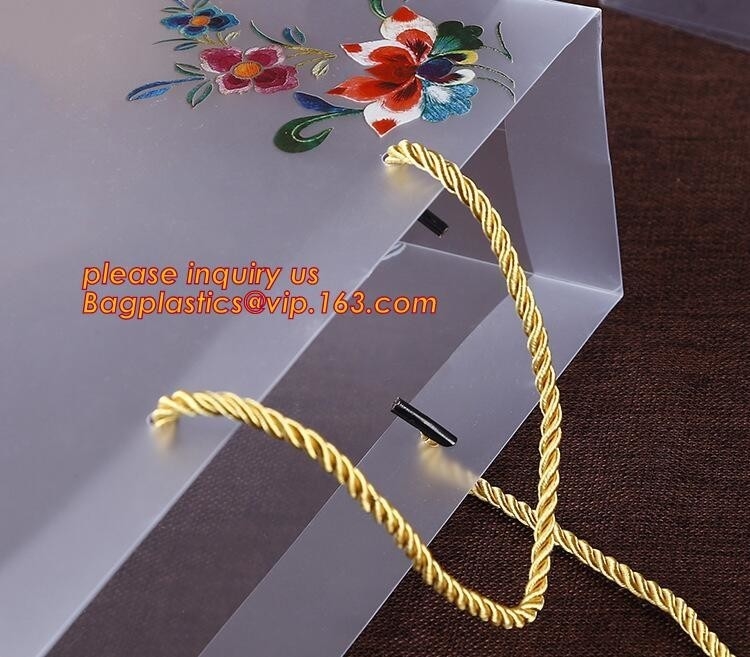 El bolso transparente impreso de encargo de los PP de la flor de la bolsa de plástico con la cinta de la ejecución, eco de la fabricación de China amistoso modifica Printi para requisitos particulares