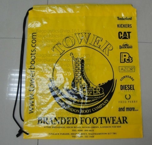bolsos de lazo para la publicidad, bolso de lazo impreso de encargo promocional, productos para el cuidado de la piel que embalan el PA del bagease de la bolsa anti polvo