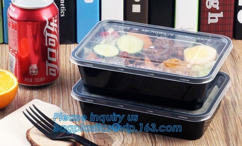 Caja plástica del bento del almuerzo de Safe de la comida de la preparación de los envases 3 del compartimiento BPA-FREE de la comida del lavaplatos Microwavable superior del almacenamiento