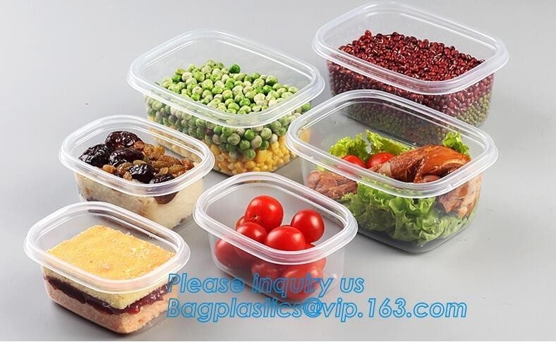 Envase de comida de la caja del vacío transparente/caja de almacenamiento frescos para la comida, bagpla del bagease de la caja del encargado de la comida de la preservación de la frescura