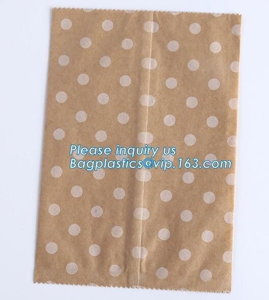Los bolsos del banquete de boda del caramelo del pan de la comida del regalo de las bolsas de papel de Brown Kraft, hoja alinearon los bolsos del pan de la ventana del papel del diseño de Kraft para la comida