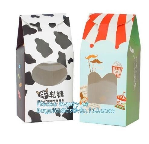bolso de la bolsa plástica de la comida, bolsa de papel de Kraft para el acondicionamiento de los alimentos, bolsa de papel promocional de encargo del embalaje del pan Kraft, bagease