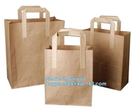 bolso del acondicionamiento de los alimentos del pan del baguette del pan del papel de Kraft, calidad superior Logo Paper Bags de encargo, bolsas de papel del embalaje del pan
