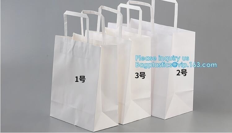 Bolsa torcida de papel de encargo de las compras de la manija de Kraft con Logo Printed, bolso que hace compras de papel de Kraft con la manija, bagease