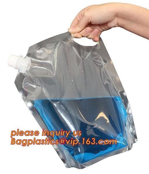 Bolso recargable del canalón del envase de plástico del apretón para el bolso de la industria química, espray plegable plástico Bottl del pesticida químico