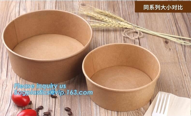taza de la ensalada, taza de la sopa, cuenco de ensalada, cuenco de sopa, cuenco de papel del helado Cup/4oz/cuenco de papel de postre congelado, bagease, bagplastics