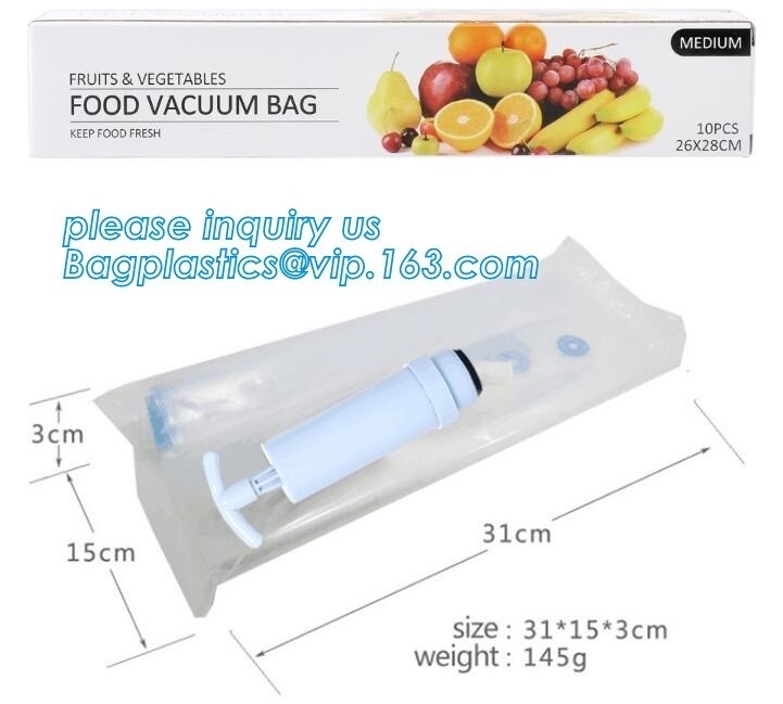 11&quot; grande x 50' bolsos de rollo de almacenamiento del ahorrador de la comida del sellador del vacío de la calidad comercial, bocado de empaquetado del bolso de vacío/gra plástico de la comida