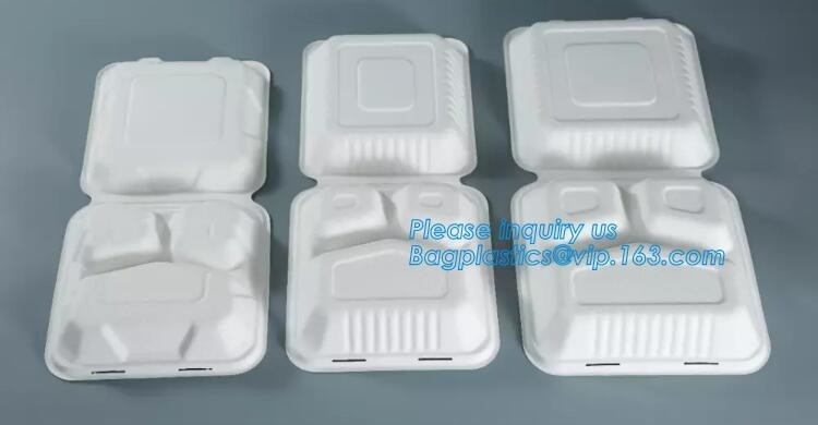 el envase biodegradable de los alimentos de preparación rápida del almidón de maíz, envase de comida biodegradable del almidón de maíz de la caja fabrica el paquete del bagease